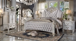 Vendom 6 Piece Bedroom Set in Two Tone Ivory Fabric & Antique Pearl Finish by Acme - BD01336
