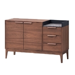Bevis Server in Engineered Stone Top & Walnut Finish by Acme - DN02419