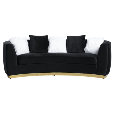 Achelle Sofa in Black Velvet Finish by Acme - LV01045