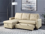 Dafina Sectional Sofa in Beige Fabric Finish by Acme - LV01054