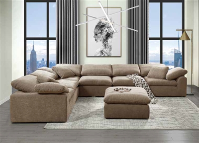 Naveen 6 Piece Sectional in Beige Linen Finish by Acme - LV01106-SEC