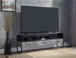 Raziela 60 Inch TV Console in Concrete Gray & Black Finish by Acme - LV01142