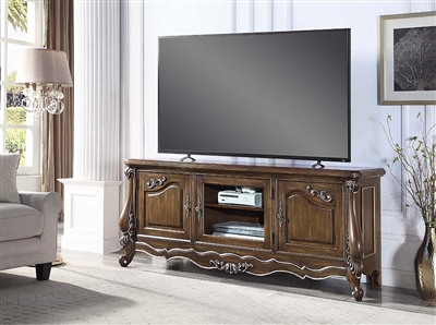 Latisha 75 Inch TV Console in Antique Oak Finish by Acme - LV01413