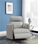 Sagen Glider Recliner in Gray Leather Aire Finish by Acme - LV01880