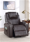 Evander Recliner in Brown Leather Aire Finish by Acme - LV02181