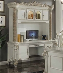 Vendome 2 Piece Computer Desk and Hutch in Antique Pearl Finish by Acme - OF01519