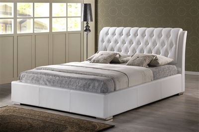 Bianca Bed in White Finish by Baxton Studio - BAX-BBT6203-White-Bed