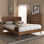 Demeter Platform Bed in Walnut Brown Finish by Baxton Studio - BAX-Demeter-Ash Walnut-Queen