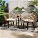 Aimon Modern and Contemporary 3-Piece Beige Fabric and Brown Synthetic Rattan Patio Set by Baxton Studio - BAX-L20-MSTO-147-Faux Rattan Brown/White-3PC Set