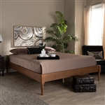 Colette Platform Bed in Ash Walnut Finish by Baxton Studio - BAX-MG0009-Ash Walnut-King