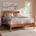 Marana Platform Bed in Natural Oak and Pine Finish by Baxton Studio - BAX-SW8093-Natural-Queen