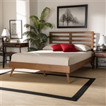 Shiro Platform Bed in Ash Walnut Finish by Baxton Studio - BAX-Shiro-Ash Walnut-Queen