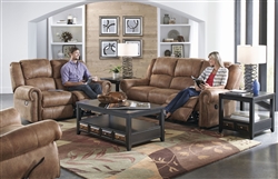 Westin 2 Piece Reclining Sofa Set in Nutmeg Color Fabric by Catnapper - 105-SET-N