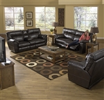 Larkin 2 Piece Lay Flat Reclining Set in Chestnut, Godiva, or Putty Leather by Catnapper - 139-SET
