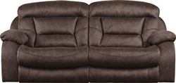 Desmond Lay Flat Reclining Sofa in Mushroom, Marble, or Sable Fabric by Catnapper - 1431