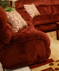 Siesta Lay Flat Recliner in "Wine" Color Fabric by Catnapper - 1760-7-W