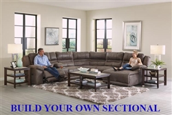 Braxton BUILD YOUR OWN Reclining Sectional in Charcoal Fabric by Catnapper - 215-BYO-CHR