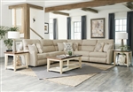 McPherson 5 Piece Reclining Sectional in Buff Chenille by Catnapper - 261-05