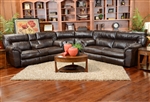 Nolan 3 Piece Godiva Leather Reclining Sectional by Catnapper - 4041-SEC