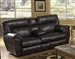 Nolan Godiva Leather Reclining Console Loveseat by Catnapper - 4049