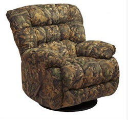 Teddy Bear Mossy Oak Camouflage Chaise Swivel Glider Recliner by Catnapper - 4517-5-CAMO