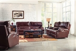 Wembley 2 Piece Lay Flat Reclining Sofa Set in Walnut Leather by Catnapper - 458-SET-W