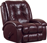 Howell Swivel Glider Recliner in Burgundy Leather Like Fabric by Catnapper - 4746-5-B