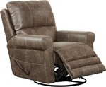 Maddie Swivel Glider Recliner in Ash Fabric by Catnapper - 4753-5-A