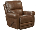 Hoffner Swivel Glider Recliner in Chestnut Leather by Catnapper - 4766-5-C