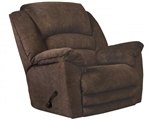 Rialto Chaise Rocker Recliner with X-tra Comfort Footrest in Chocolate Fabric by Catnapper - 47752-CH
