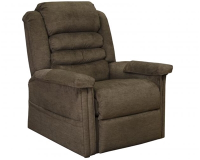 Invincible Power Lift Full Lay-Out Chaise Recliner in Java LiveSmart Performance Fabric by Catnapper - 4832-C