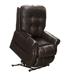 Madison Power Lift Lay Flat Recliner with Heat and Massage in Chocolate Leather by Catnapper - 4891-CH