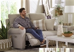 Westport Power Lay Flat Reclining Loveseat in Cement Color Fabric by Catnapper - 61212