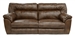 Larkin Power Lay Flat Reclining Sofa in Chestnut, Godiva, or Putty Leather by Catnapper - 61391