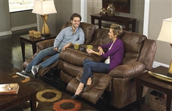 Valiant Power Reclining Sofa with Drop Down Table in Coffee, Marble or Elk Fabric by Catnapper - 614045