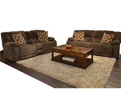 Hammond 2 Piece POWER Reclining Set in Mocha, Coffee, or Granite Fabric by Catnapper - 61441-SET