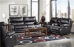 Sheridan 2 Piece Power Reclining Sofa Set in Black Color by Catnapper - 6427-B