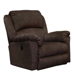 Malloy Power Rocker Recliner in Chocolate Fabric by Catnapper - 64785-2-C