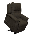 Haywood Power Headrest Power Lift Lay Flat Recliner with Heat and Massage in Chocolate Fabric by Catnapper - 64890