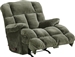 Cloud 12 Chaise Rocker Recliner in Sage Microfiber by Catnapper - 6541-2-S