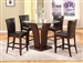 Camelia 5 Piece Counter Height Dining Set in Espresso Finish by Crown Mark - 1710-RD-ESP