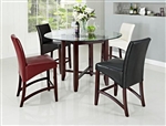 Alexa 5 Piece Counter Height Dining Set in Espresso Finish by Crown Mark - 1712