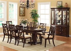 Katherine 7 Piece Dining Set in Dark Cherry Finish by Crown Mark - 2020