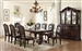 Kiera Complete Dining Set China Included in Rich Dark Brown Finish by Crown Mark - 2150C