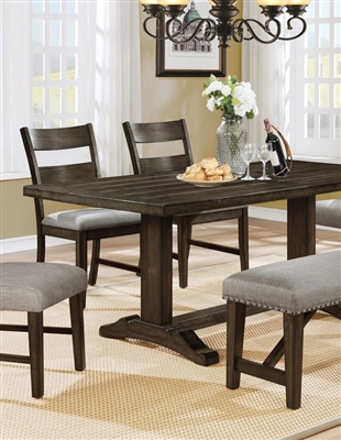 Edwina 5 Piece Dining Set in Dark Brown Finish by Crown Mark - CM-2168