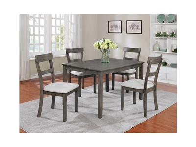 Henderson 5 Piece Dining Set in Grey Finish by Crown Mark - CM-2254GY