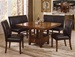 Salem 5 Piece Dining Set in Warm Brown Cherry Finish by Crown Mark - 2288