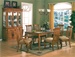 Lydia Complete Dining Set in Rustic Pine Finish by Crown Mark - 2307C