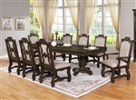 Neo Renaissance 7 Piece Dining Set in Dark Oak Finish by Crown Mark - CM-2420