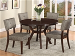 Kayla 5 Piece Dining Set in Brown Finish by Crown Mark - 2610